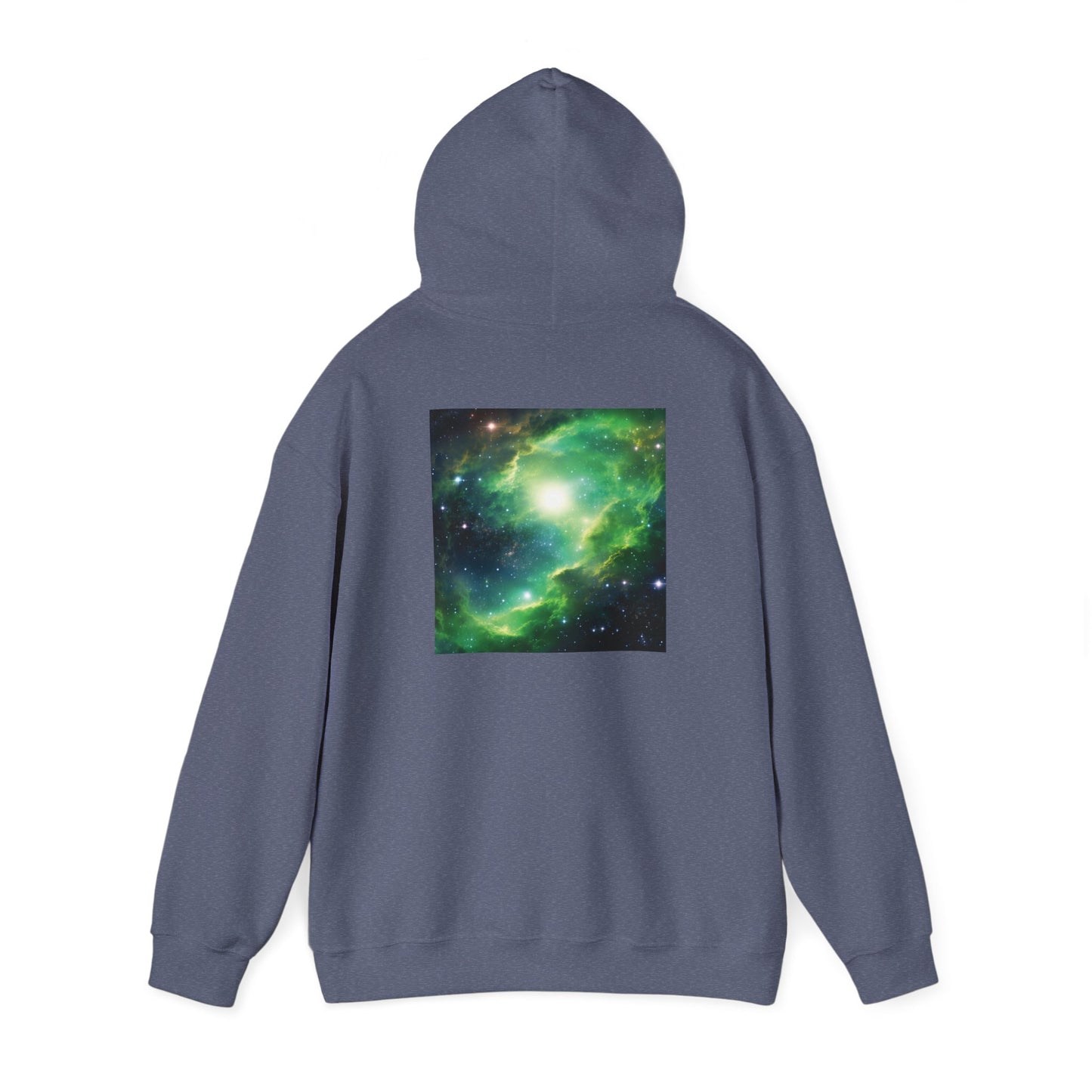 Unisex Heavy Blend™ Hooded Sweatshirt-Black and Green Galaxy