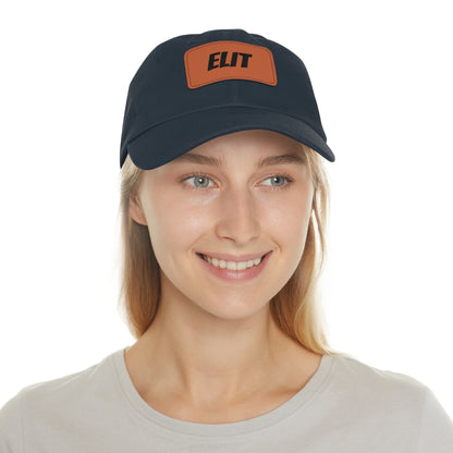 Dad Hat with Leather Patch (Rectangle)-Elit Hat
