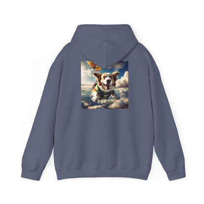 Unisex Heavy Blend™ Hooded Sweatshirt-Sky Diving Dog