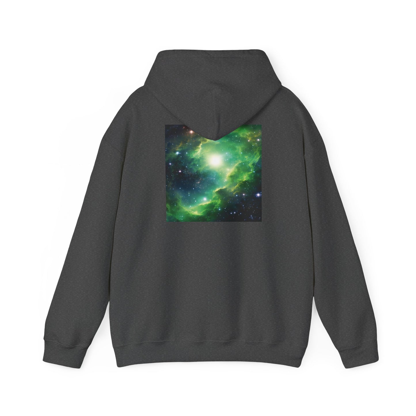 Unisex Heavy Blend™ Hooded Sweatshirt-Black and Green Galaxy