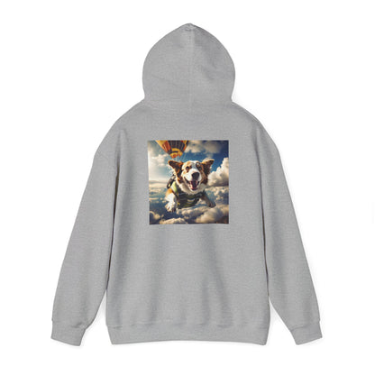 Unisex Heavy Blend™ Hooded Sweatshirt-Sky Diving Dog