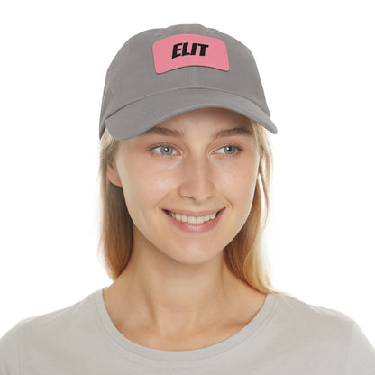 Dad Hat with Leather Patch (Rectangle)-Elit Hat