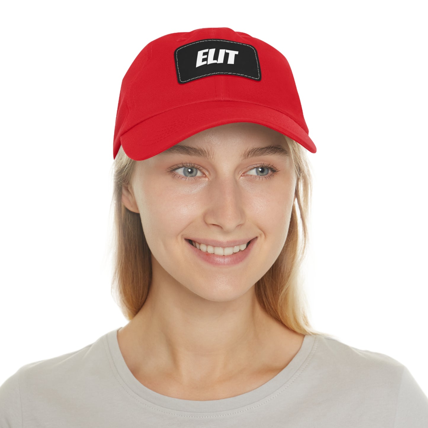 Dad Hat with Leather Patch (Rectangle)-Elit Hat