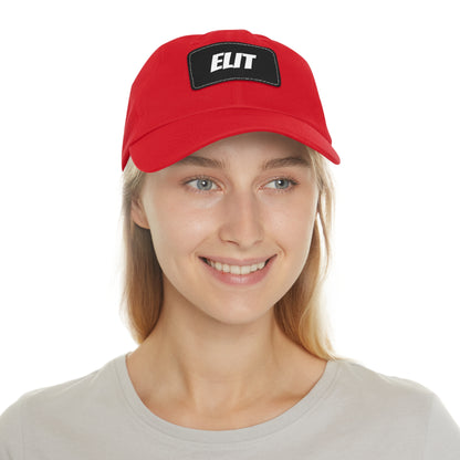 Dad Hat with Leather Patch (Rectangle)-Elit Hat