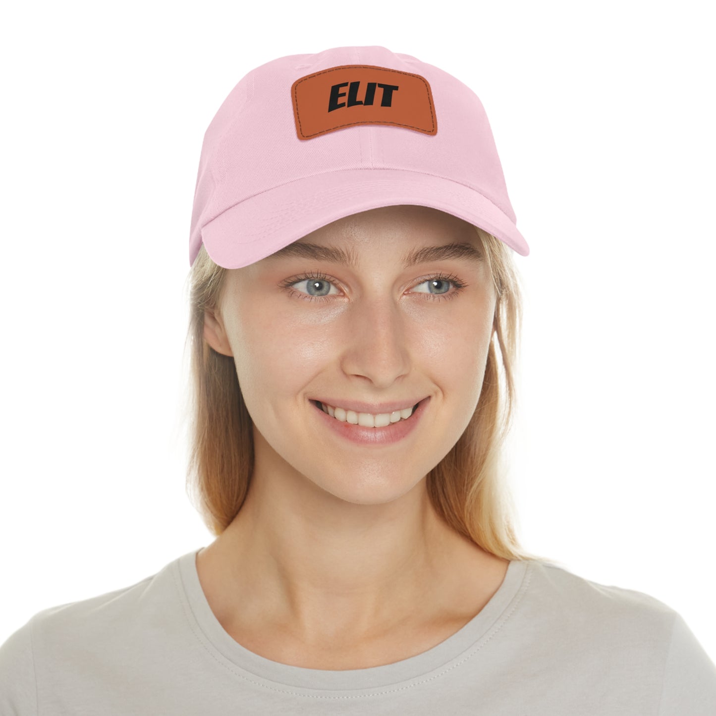 Dad Hat with Leather Patch (Rectangle)-Elit Hat