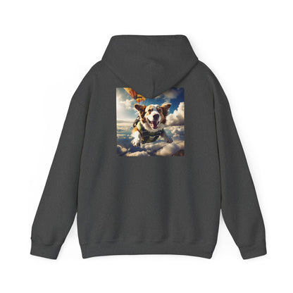 Unisex Heavy Blend™ Hooded Sweatshirt-Sky Diving Dog