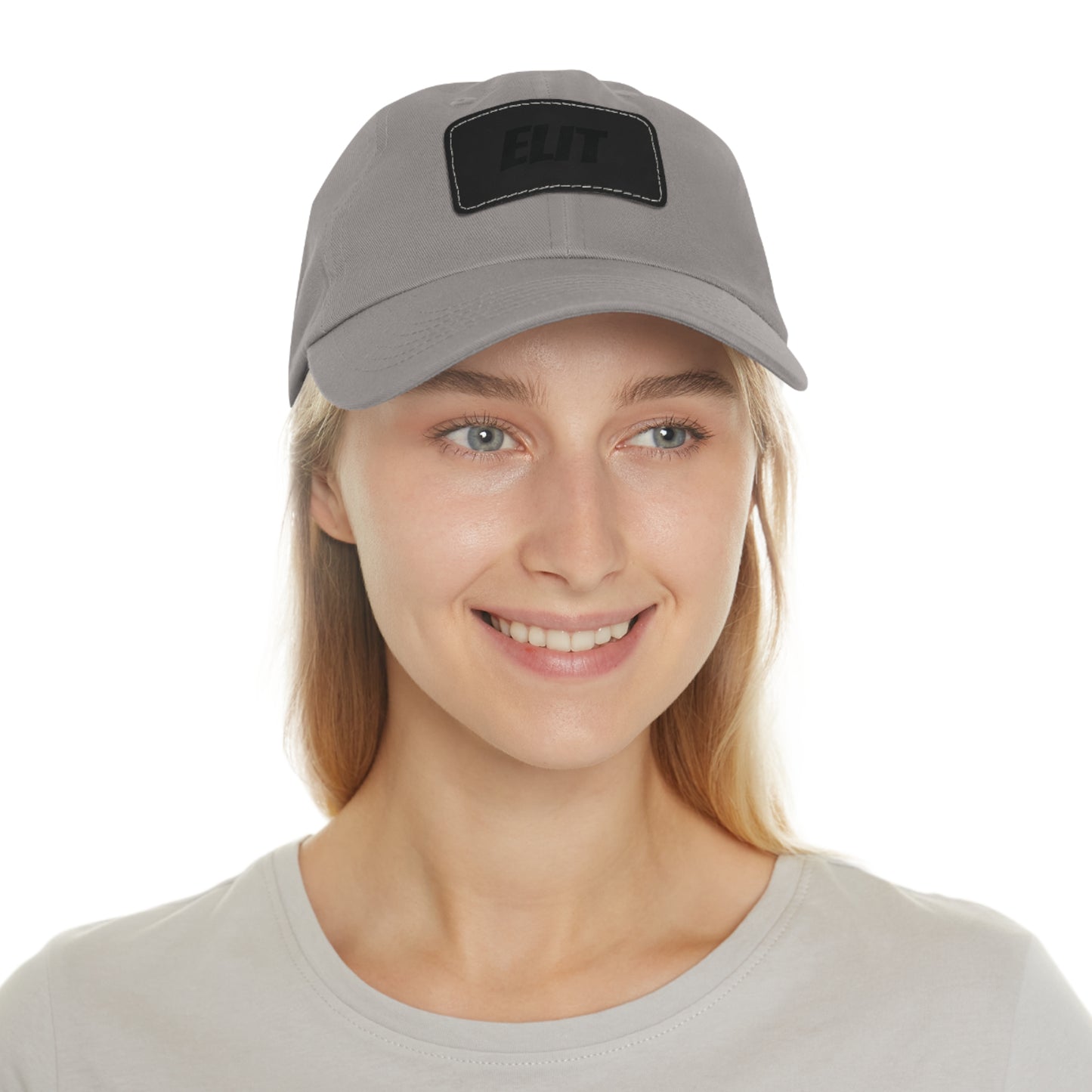 Dad Hat with Leather Patch (Rectangle)-Elit Hat