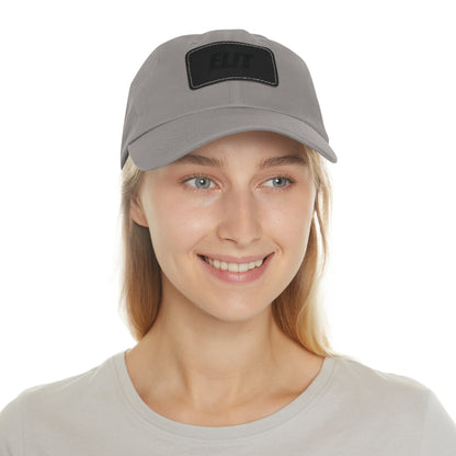 Dad Hat with Leather Patch (Rectangle)-Elit Hat