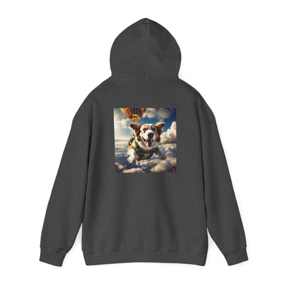 Unisex Heavy Blend™ Hooded Sweatshirt-Sky Diving Dog