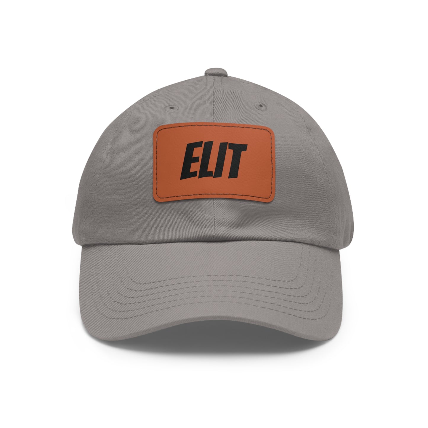 Dad Hat with Leather Patch (Rectangle)-Elit Hat