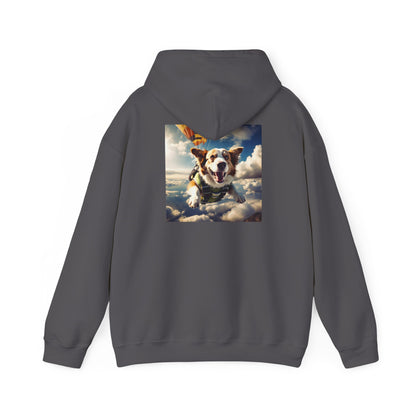 Unisex Heavy Blend™ Hooded Sweatshirt-Sky Diving Dog