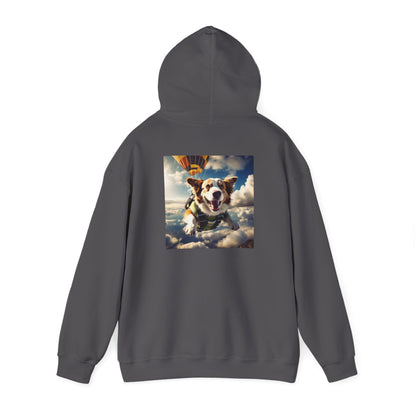 Unisex Heavy Blend™ Hooded Sweatshirt-Sky Diving Dog