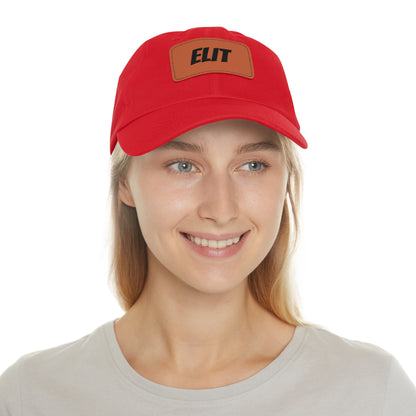 Dad Hat with Leather Patch (Rectangle)-Elit Hat