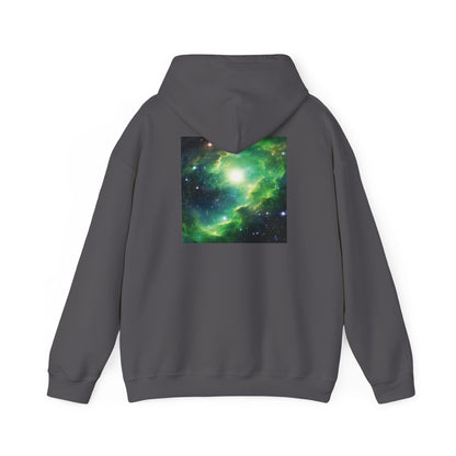 Unisex Heavy Blend™ Hooded Sweatshirt-Black and Green Galaxy