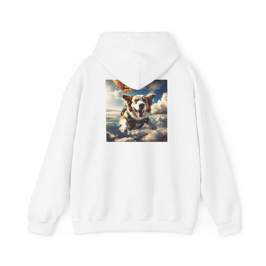 Unisex Heavy Blend™ Hooded Sweatshirt-Sky Diving Dog
