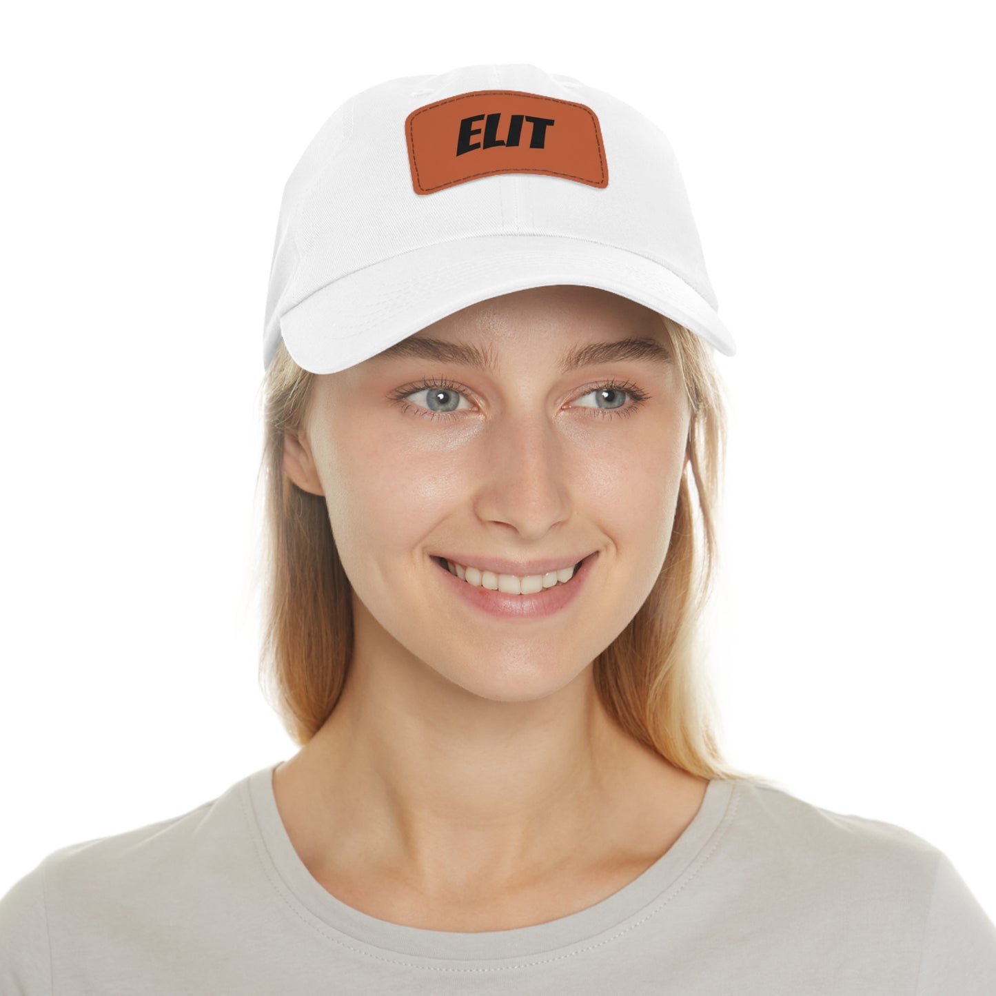 Dad Hat with Leather Patch (Rectangle)-Elit Hat