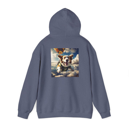 Unisex Heavy Blend™ Hooded Sweatshirt-Sky Diving Dog