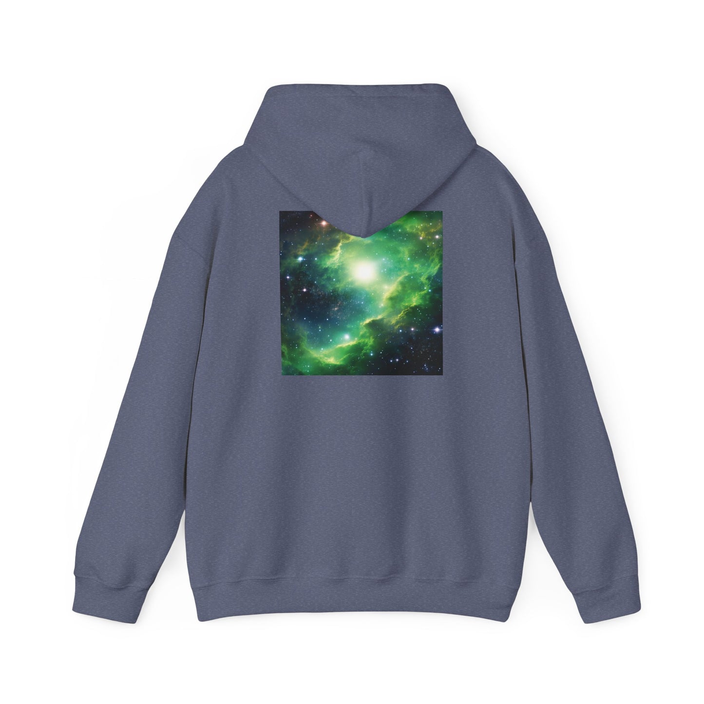 Unisex Heavy Blend™ Hooded Sweatshirt-Black and Green Galaxy
