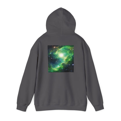 Unisex Heavy Blend™ Hooded Sweatshirt-Black and Green Galaxy