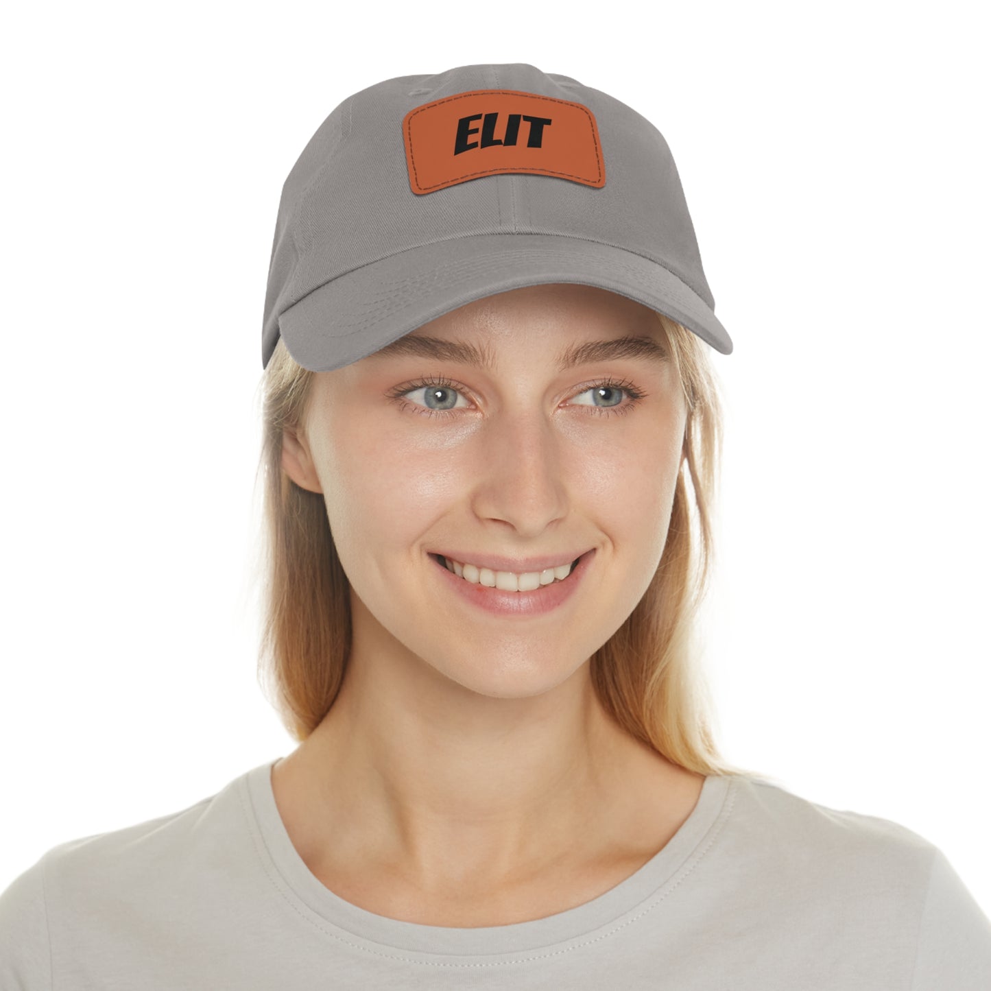 Dad Hat with Leather Patch (Rectangle)-Elit Hat
