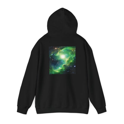 Unisex Heavy Blend™ Hooded Sweatshirt-Black and Green Galaxy