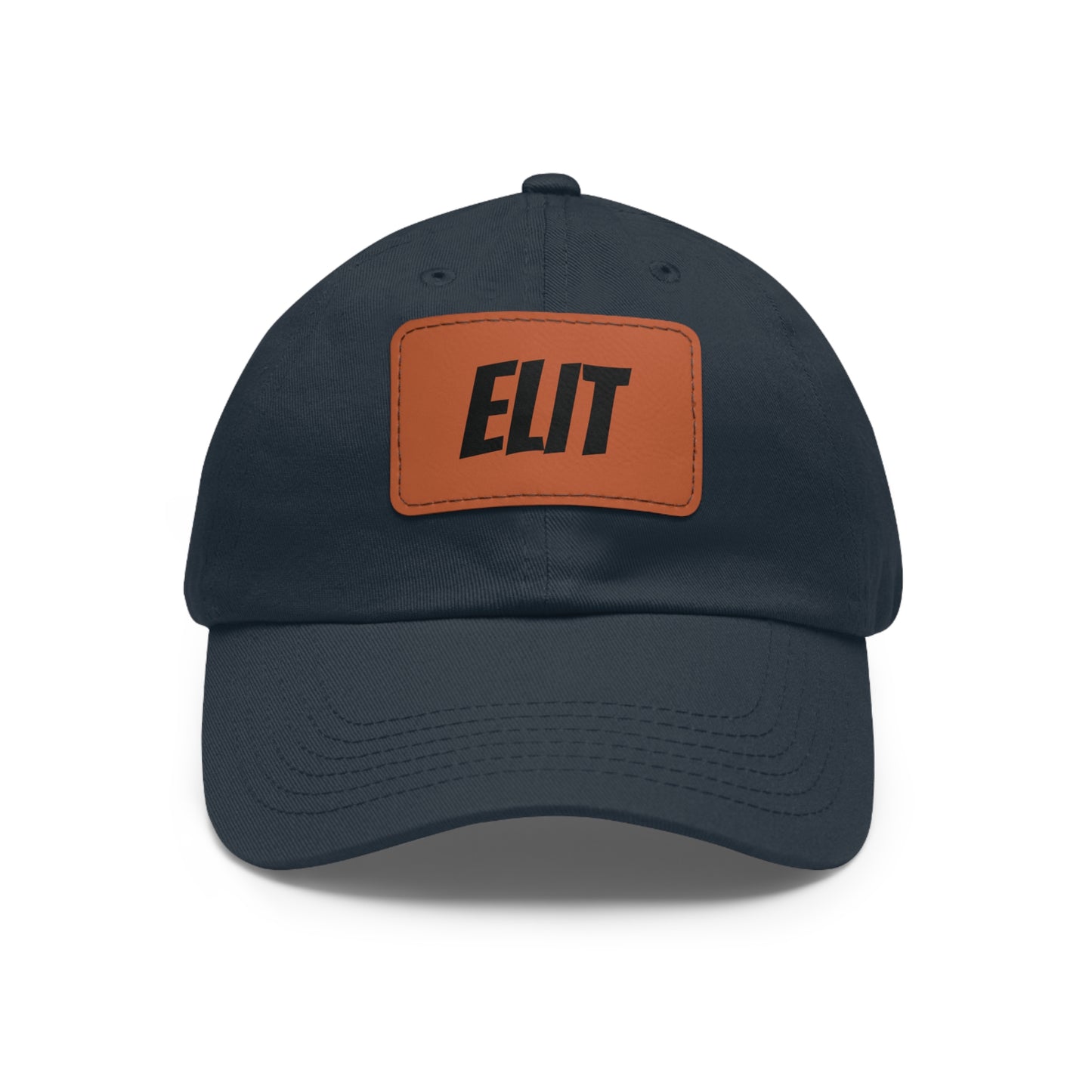Dad Hat with Leather Patch (Rectangle)-Elit Hat
