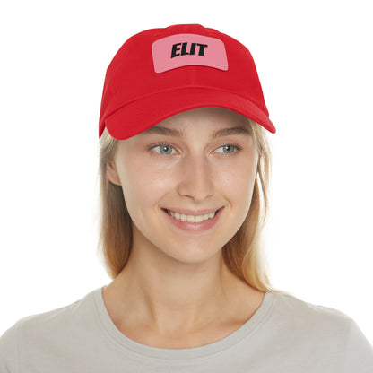 Dad Hat with Leather Patch (Rectangle)-Elit Hat