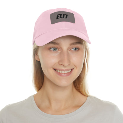 Dad Hat with Leather Patch (Rectangle)-Elit Hat