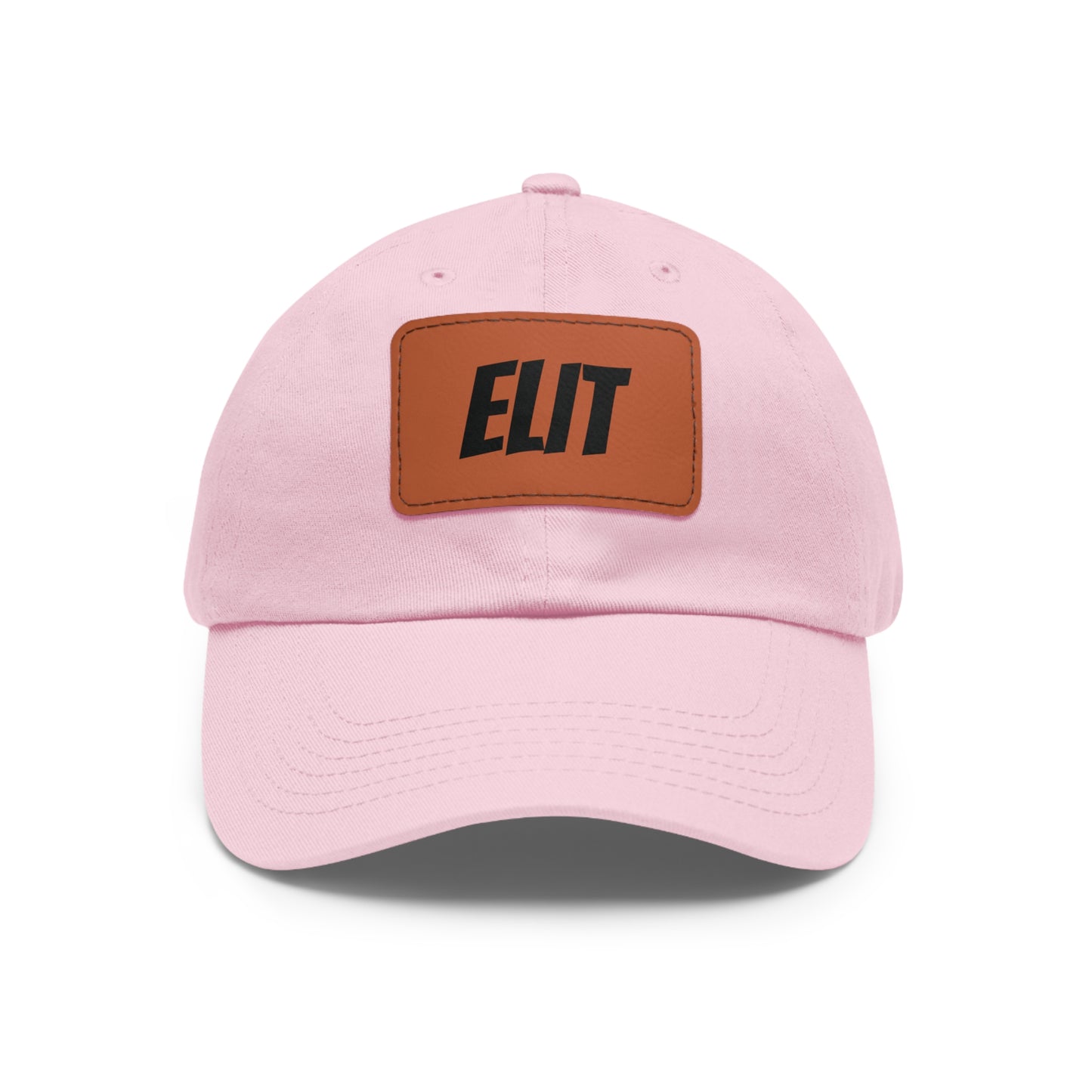 Dad Hat with Leather Patch (Rectangle)-Elit Hat