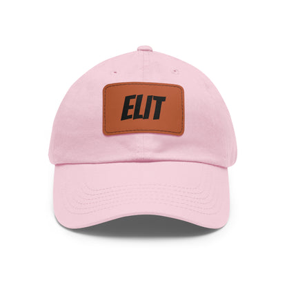 Dad Hat with Leather Patch (Rectangle)-Elit Hat