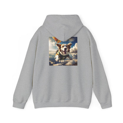 Unisex Heavy Blend™ Hooded Sweatshirt-Sky Diving Dog