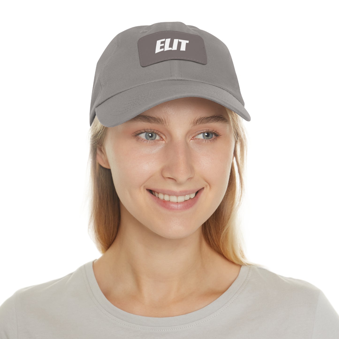 Dad Hat with Leather Patch (Rectangle)-Elit Hat