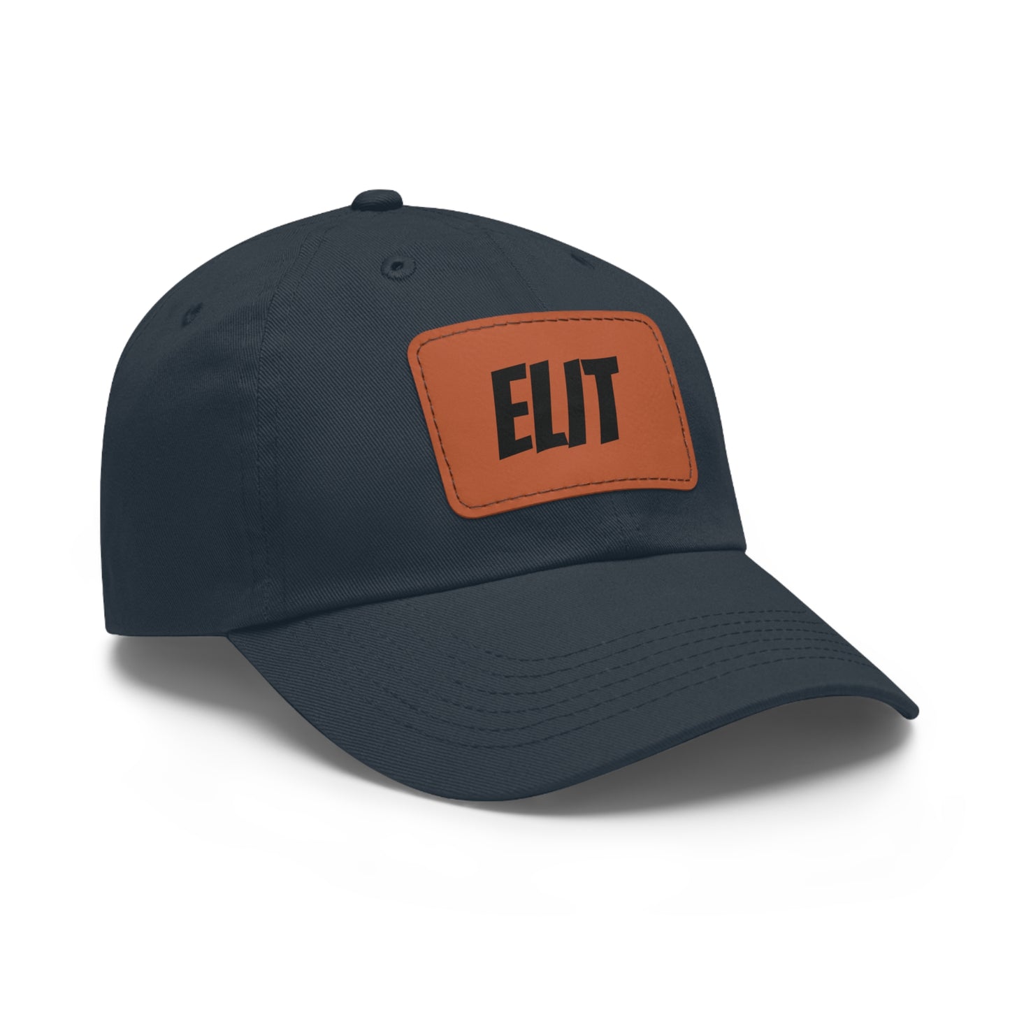 Dad Hat with Leather Patch (Rectangle)-Elit Hat