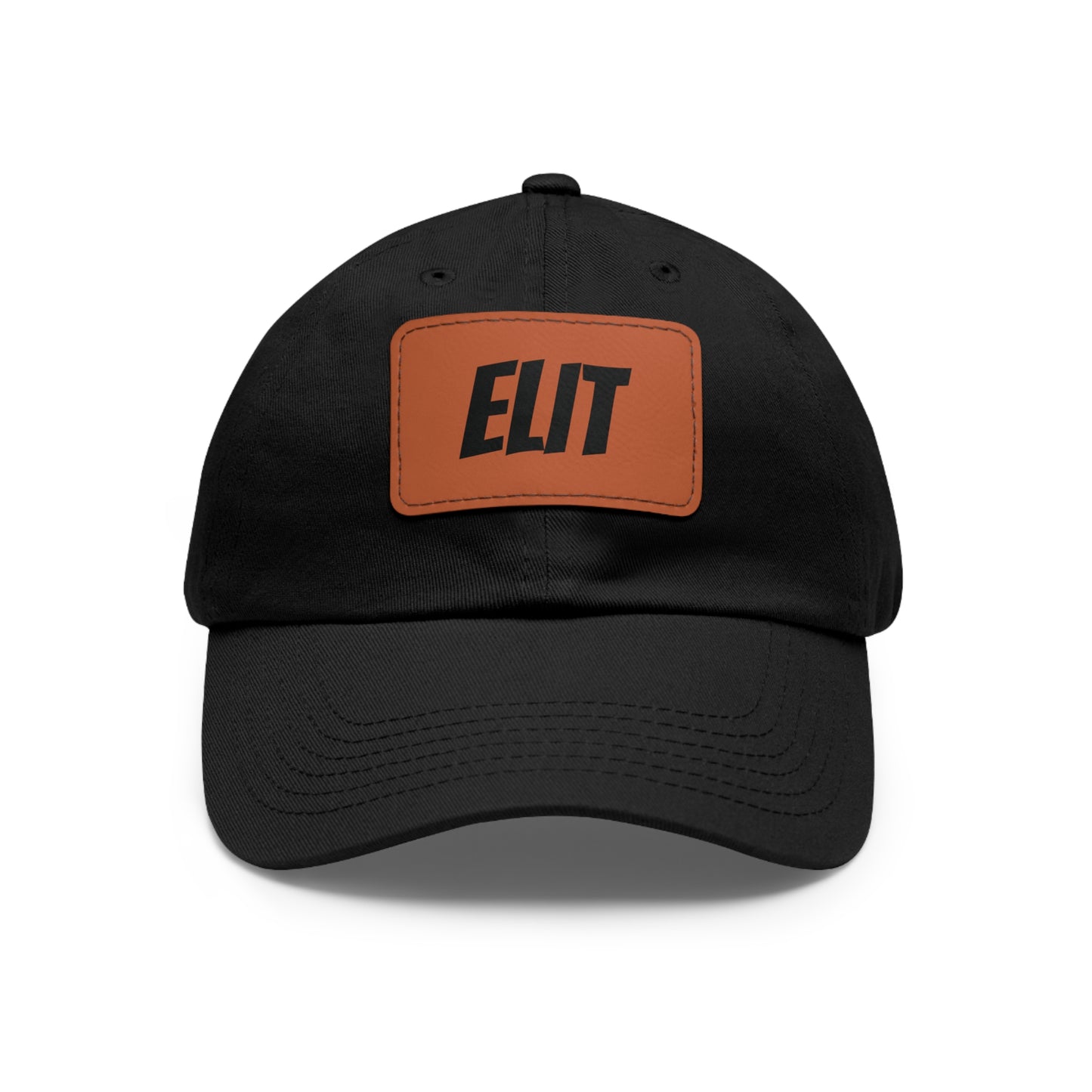 Dad Hat with Leather Patch (Rectangle)-Elit Hat