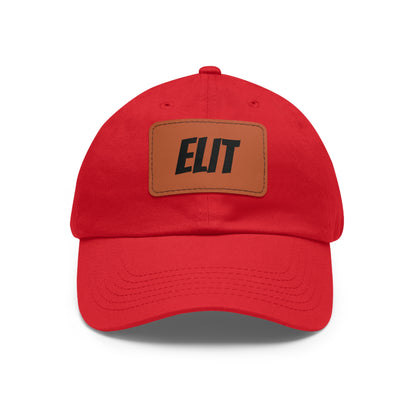 Dad Hat with Leather Patch (Rectangle)-Elit Hat