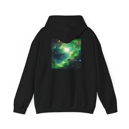 Unisex Heavy Blend™ Hooded Sweatshirt-Black and Green Galaxy